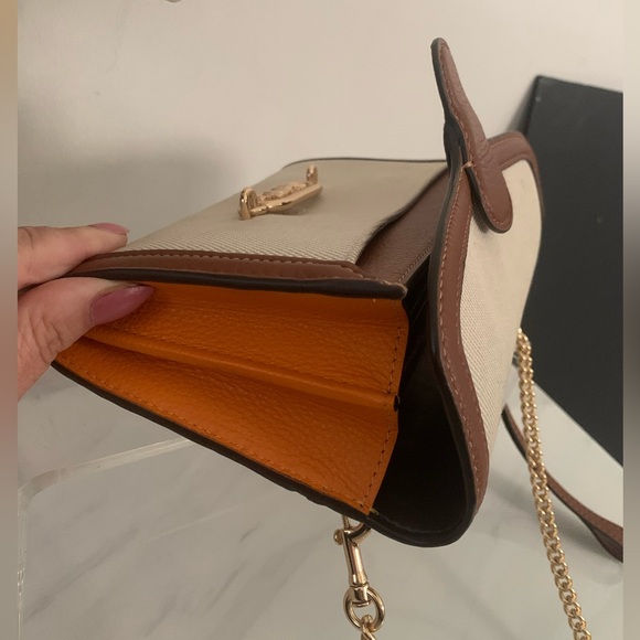 Coach Jade Chain Crossbody Natural Brown wristlet Bag - Picture 9 of 11